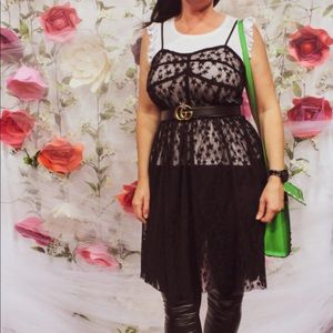 NWT WILD FABLE Stars Sheer Mesh Black LBD Dress